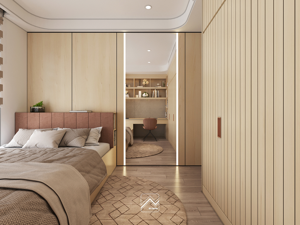 Thiết kế nội thất chung cư Hà Nội đẹp - Phòng ngủ Times City