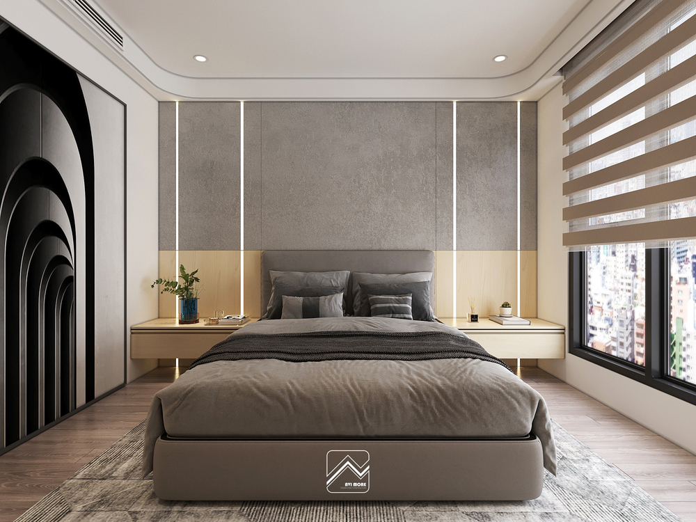 Thiết kế nội thất chung cư Hà Nội đẹp - Phòng ngủ Times City